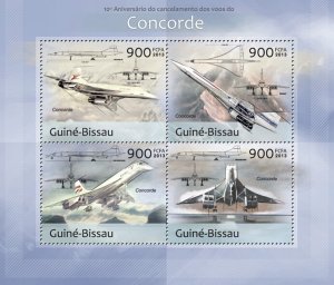 GUINEA BISSAU - 2013 - Concorde - Perf 4v Sheet - Mint Never Hinged