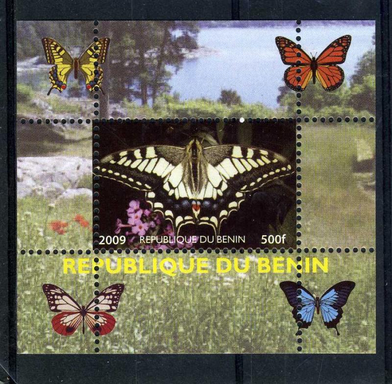 Benin 2009 Butterflies Deluxe s/s Perforated mnh.vf #2