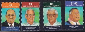 US 772-75 Trust Territories Marshall Islands NH VF Famous People