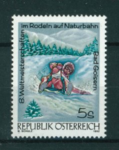 Austria 1992 Eighth World Toboggan Championships stamp. MNH. Sg 2283