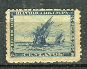 ARGENTINA; 1892 early America Discovery issue Mint hinged Shade of 5c. value