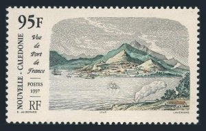 New Caledonia 766, MNH. Mi 1112. Early engraving: View of Port de France, 1997.