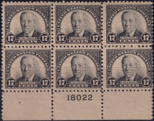 #623 Mint NH, Fine+, Plate number block of 6 (CV $325) (CV $19 - ID42524) - J...