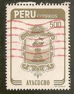 Peru     Scott  816     Arms    Used