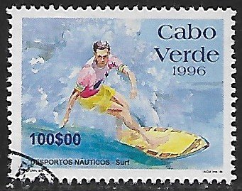 Cape Verde # 708 - Surfer - used....(BRN7)