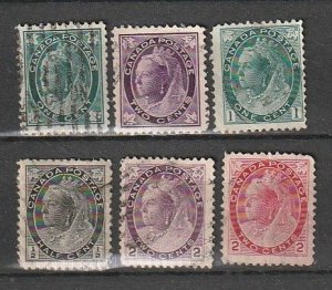 Canada   1897-1902 Queen Victoria Group  Used   F-VF