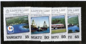 VANUATU 368-371 MNH SCV $2.40 BIN $1.25 TRANSPORTATION