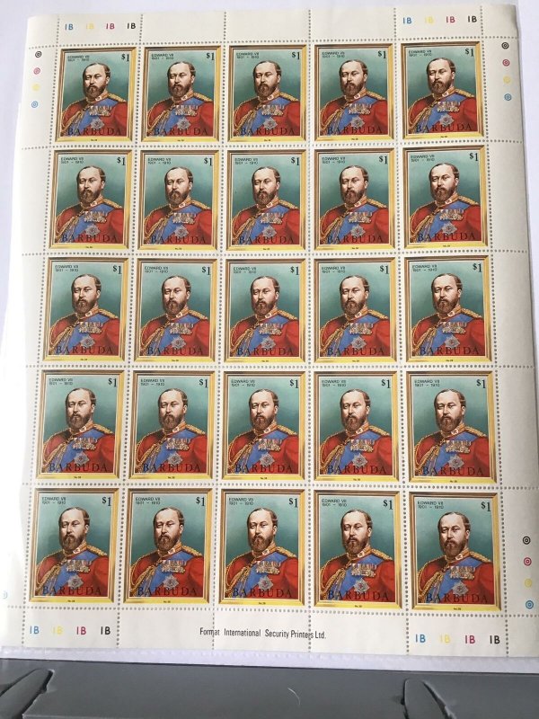 Barbuda Edward V11 1901-1910  mint never hinged  stamps sheet ref R23571