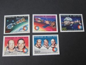 Burkina Faso 1975 Sc 370-1,C216-8 space set MNH