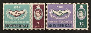 Montserrat 1965 #176-7, ICY, MNH.