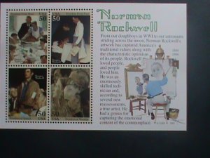 ​UNITED STATES-1997-SC# 3140- NORMAN ROCKWELL-THE FAMOUS PAINTER-MNH S/S SHEET