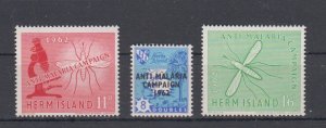 Guernsey Herm 'Anti Malaria set 3 - unmounted mint NHM