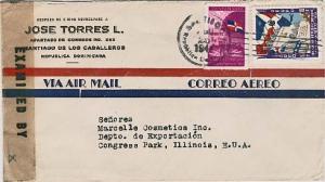 Dominican Republic 3c and 10c Centenary of Independence 1944 Santiago, Republ...