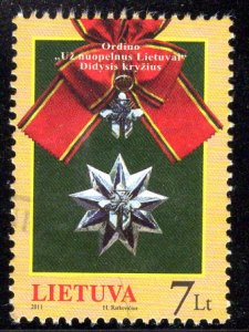 Lithuania #957, Grand Cross of the Order for Merits, used CV $3.75