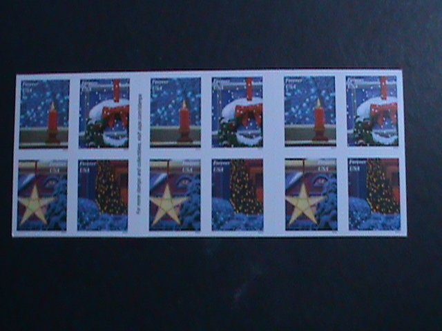 ​UNITED STATES- HOLIDAY WINDOWS-CHRISTMAS MNH BOOKLET OF 20 FOREVER STAMPS VF