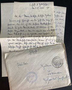 1941 U Boat Sailor Feldpost Gotenhafen  Germany Censored Cover With Letter