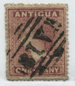 Antigua QV 1863 1d used