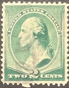 Scott#: 213 - George Washington 2¢ 1887 ABNC used single stamp - Lot G1