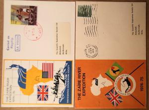 Collection of 10 different cacheted covers - 1974-1975 Zaire River Expedition