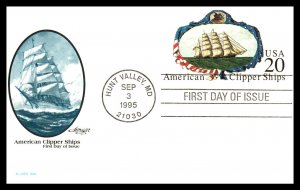 US UX220 Clipper Ships Artmaster U/A FDC Postal Card