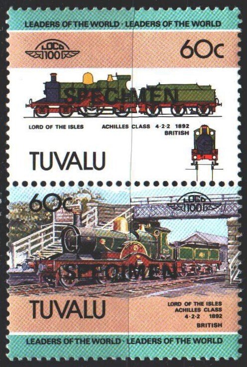 Tuvalu. 1984. 219-20 of the series. Trains. MNH.