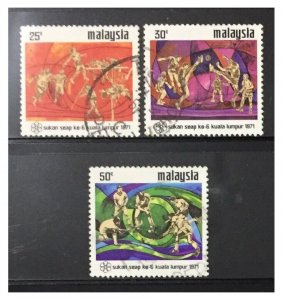 MALAYSIA 1971 6TH SEAP GAMES KL set of 2V Used SG#92-94