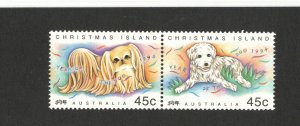 AUSTRALIA-CHRISTMAS ISLAND-MNH PAIR-YERA OF DOG - 1994.