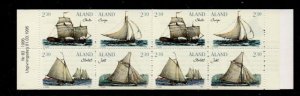 Aland Sc 112a 1995 Cargo Ships stamp booklet pane in booklet mint NH