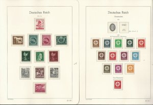 Germany Stamp Collection on 10 Hingless Lighthouse Pages, 1942-45 WWII, JFZ