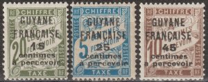 EDSROOM-17565 French Guiana J6-J7, J9 H 1925 Postage Dues