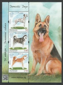 Kyrgyzstan 2020 Animals, Pets, Dogs, MNH Block