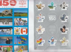 CANADA # 2999a-j - CANADA CENTENNIAL SOUVENIR SHEET on SUPERB FIRST DAY COVER