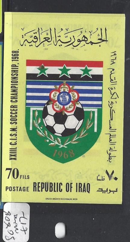 IRAQ   (PP3112B)  1968 FOOTBALL CHAMPIONSHIP SG MS 808   MNH