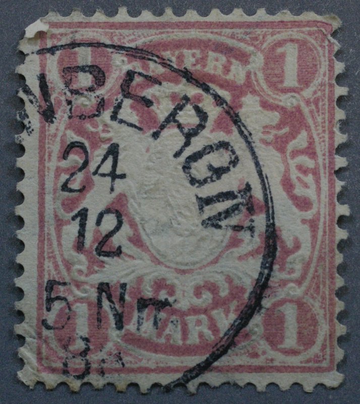 Bavaria #54 FN Place Cancel with Date 24 12 5 Nm 88(?)