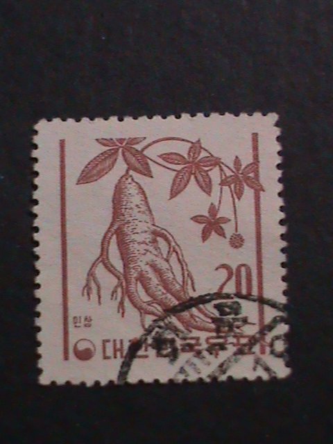 ​KOREA 1961-SC#338 GINSENG ROOTS USED  VERY  FINE-  WE SHIP TO WORLD WIDE