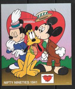 DOMINICA SGMS2256c DISNEY SWEETHEARTS MNH