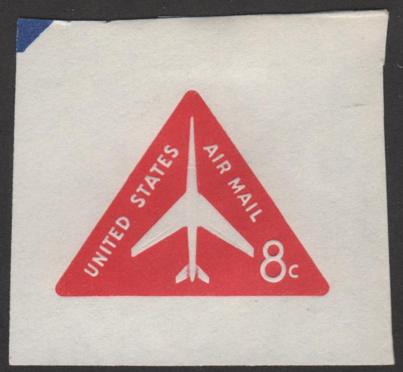 SC#UC37 8¢ Airmail Cut Square (1965) Unused