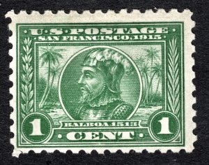 US 1913 1¢ Balboa Pan Pacific Expo 10 perf Stamp #104 MH CV $25