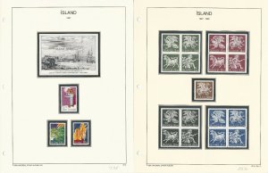 Iceland Stamp Collection on 12 Universal Hingless Album Pages, 1987-91, JFZ