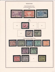 IndoChina Used Collection on Eight pages in Mounts, 1/3 Cat.