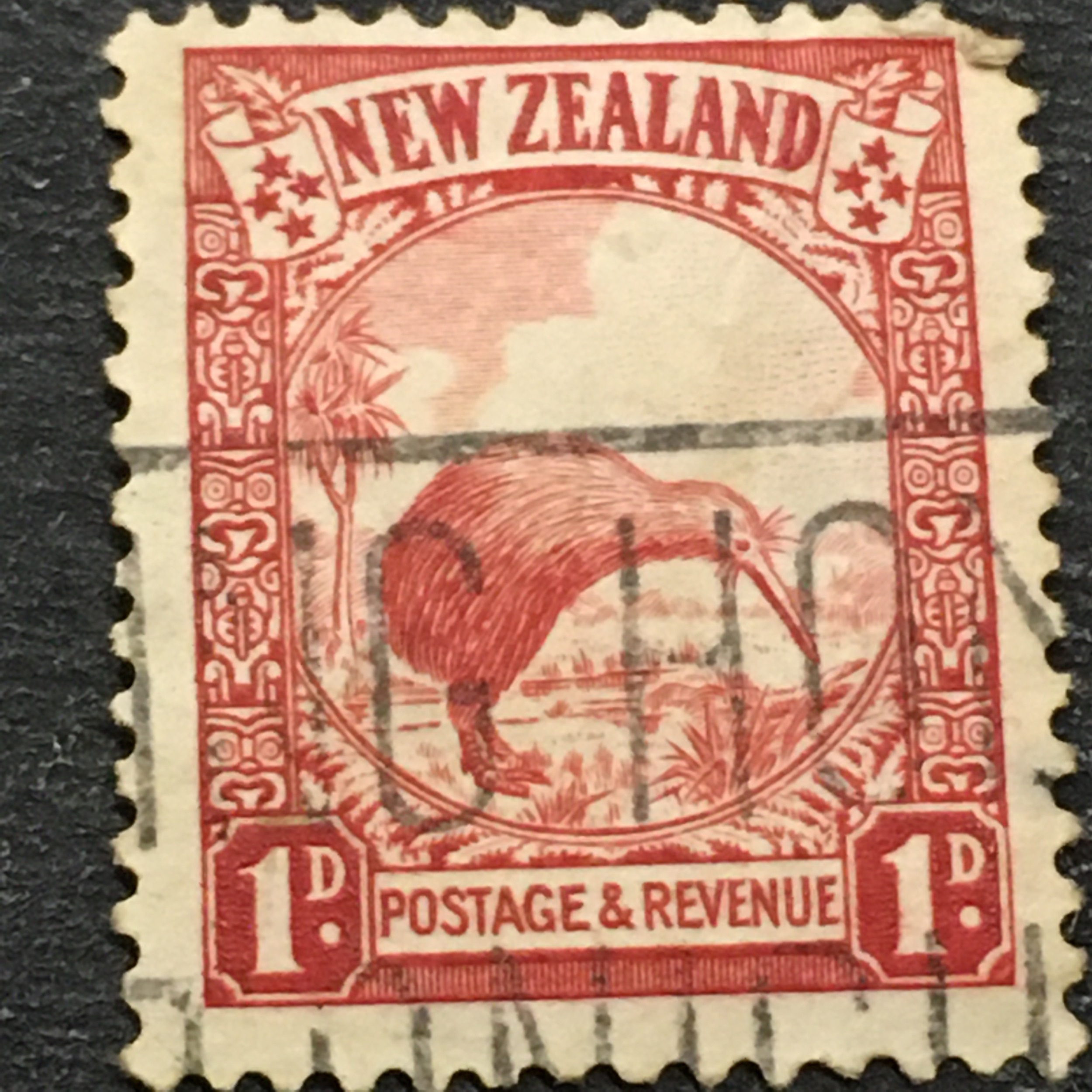 New Zealand Postage Revenue 1d United States, Stamp / HipStamp