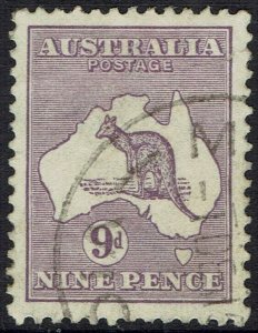 AUSTRALIA 1915 KANGAROO 9D 2ND WMK USED 