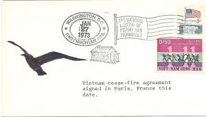 US - Jan.27,1973 Vietnam Cease-fire signed in Paris, France