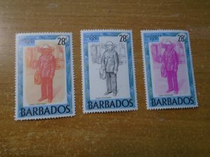 Barbados  #  532d-e-f   MNH