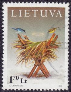Lithuania - 2001 - Scott #708 - used - Christmas