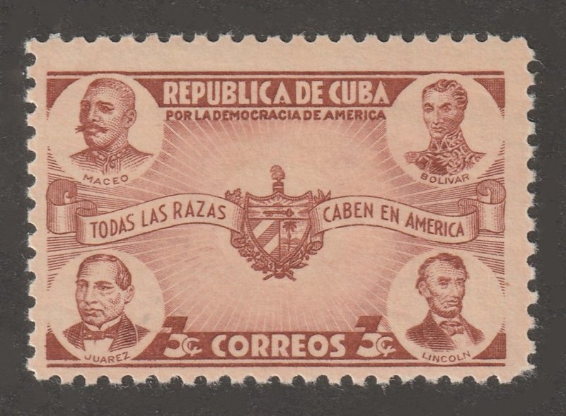 Cuba, stamp, scott#369,  mint, hinged,  3 cents,