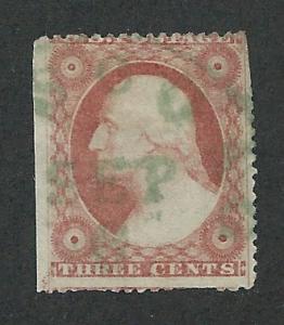 26 Used, 3c. Washington,  Green Cancellation, SCV $21+150, Free Shipping