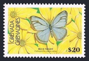 Grenada Gren 681a,MNH.Michel 776C perf 12.5x12. Butterflies 1986.Blue night.