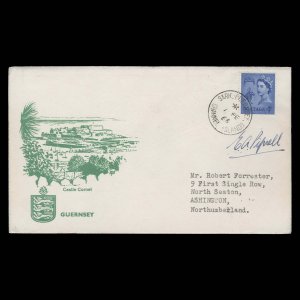 Guernsey 1966 4d Ultramarine first day cover signed by designer, SARK ...