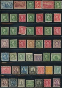 USA - Old Mint/Unused Collection - 578 Different on black stock pages see scans